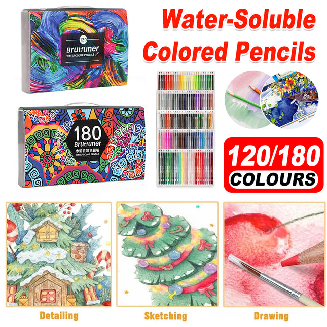 120/180 Colours Water-Soluble Colored Pens for Kids Adults Drawing Colouring