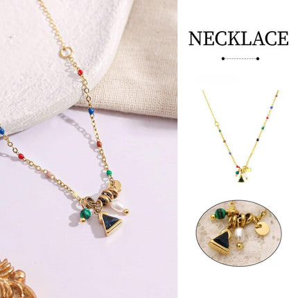 Colourful Imitation Pearl Necklace Girls Fashion Beaded Jewelry Chain