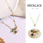 Colourful Imitation Pearl Necklace Girls Fashion Beaded Jewelry Chain