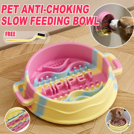 Anti-Choking Slow Feeder Bowl Small Medium  Pet Feeding Bowl Anti-Gulp