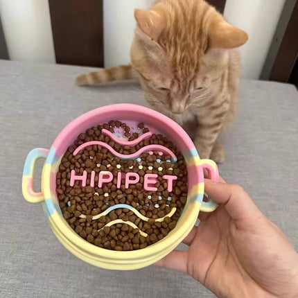 Anti-Choking Slow Feeder Bowl Small Medium  Pet Feeding Bowl Anti-Gulp