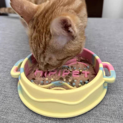 Anti-Choking Slow Feeder Bowl Small Medium  Pet Feeding Bowl Anti-Gulp