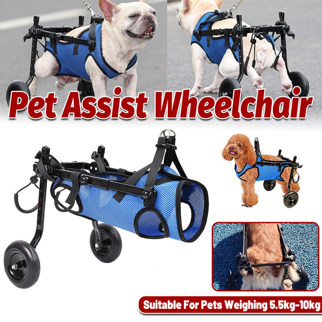 Pet Wheelchair Mobility Cart for Elderly Disabled Dog Walking Assistance Fixed