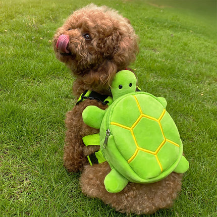 Turtle Shape Dog Self Backpack Large Capacity Pet Knapsack Pet Snack Bag Pet Use