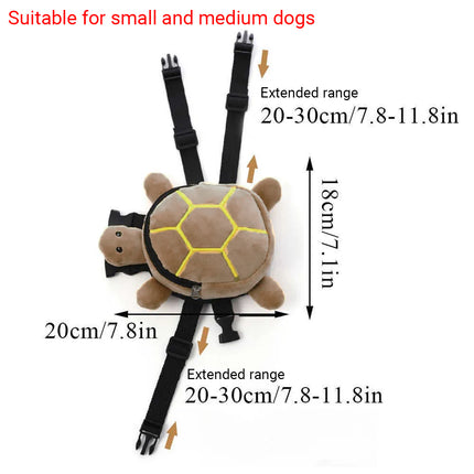 Turtle Shape Dog Self Backpack Large Capacity Pet Knapsack Pet Snack Bag Pet Use
