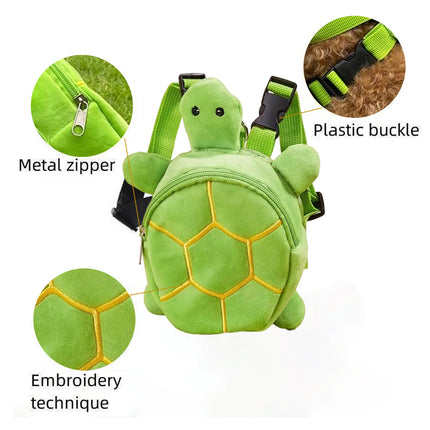Turtle Shape Dog Self Backpack Large Capacity Pet Knapsack Pet Snack Bag Pet Use