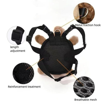 Turtle Shape Dog Self Backpack Large Capacity Pet Knapsack Pet Snack Bag Pet Use