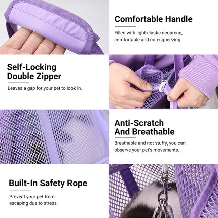 Escape Proof Pet Carrier Mesh Shoulder Bag Small Pet Travel Secure Strap Use