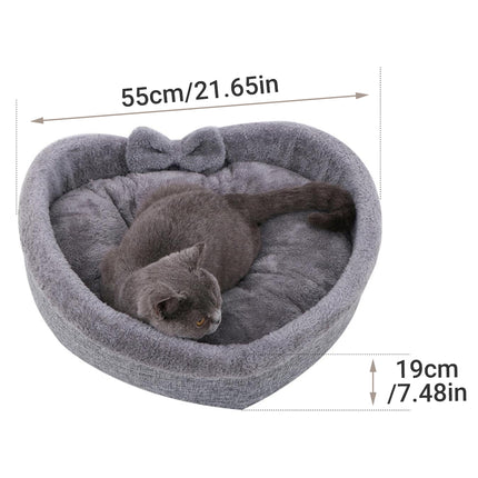Soft Pet Bed Kennel For Small Medium Dogs Cats All Season Cushion Heart Shape