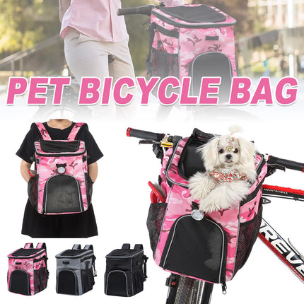 Bike Pet Bag Backpack Dual Use Removable Foldable for Cat Dog 37 x 30 x 30cm