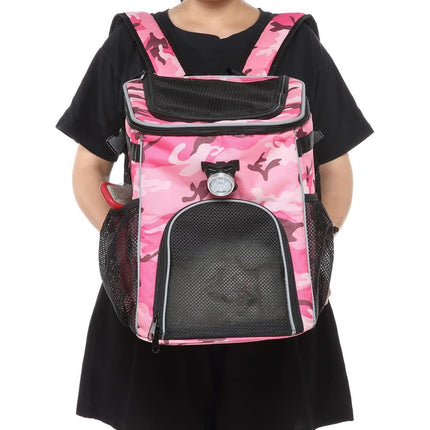 Bike Pet Bag Backpack Dual Use Removable Foldable for Cat Dog 37 x 30 x 30cm