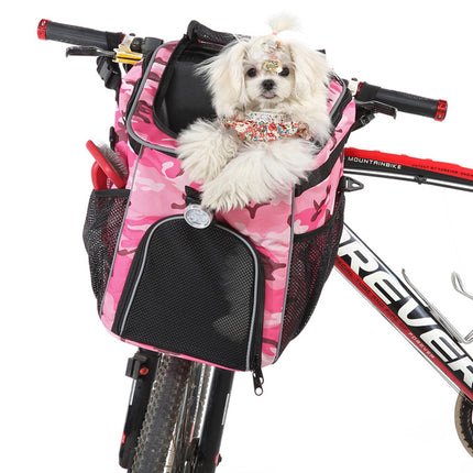 Bike Pet Bag Backpack Dual Use Removable Foldable for Cat Dog 37 x 30 x 30cm