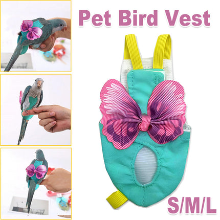 Parrot Vest Flight Suit Adjustable Pet Bird Clothes Leash For Outdoor Flying