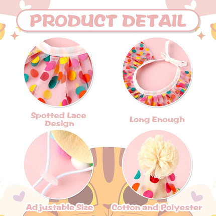 Dog Cat Birthday Dress Bib Felt Hat Party Supplies Drool Towel for Pet Parties