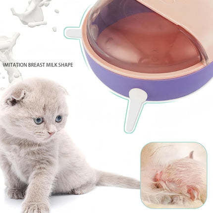 4 Nipples Silicone Puppy Feeder Milk Feeding Bowl Nursing Puppy Bottles Kittens