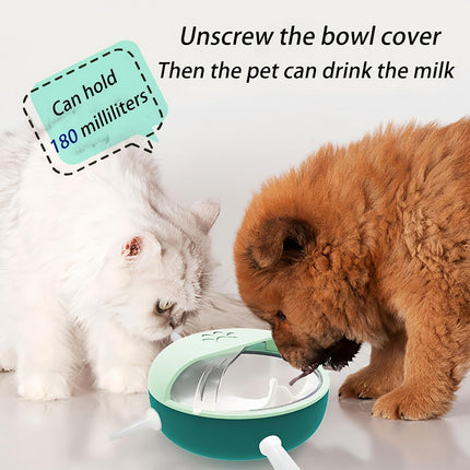 4 Nipples Silicone Puppy Feeder Milk Feeding Bowl Nursing Puppy Bottles Kittens