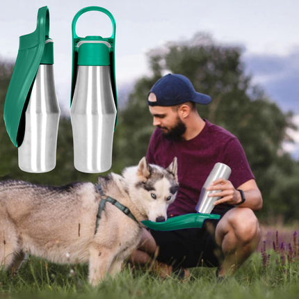 Portable Pet Water Bottle Stainless Steel Travel Cup For Dogs Cats Outdoor