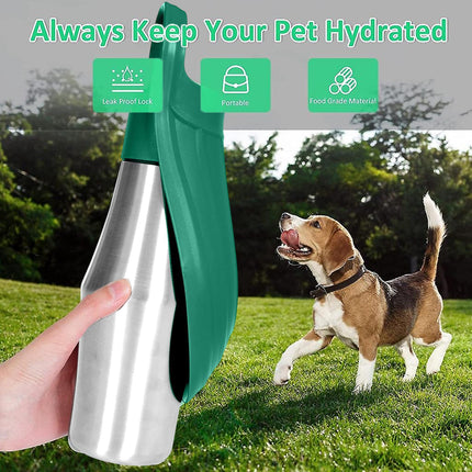 Portable Pet Water Bottle Stainless Steel Travel Cup For Dogs Cats Outdoor