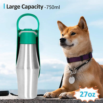 Portable Pet Water Bottle Stainless Steel Travel Cup For Dogs Cats Outdoor