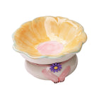 Cute Ceramic Cat Bowl Tilted Tall Pet Food Water Dish Dog Bowl for Cats and Pets