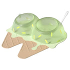 Detachable Ice Cream Shaped Bowls Pet Set Feeding Mat Spoon Cats Small Dogs