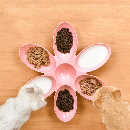 Multi Cat Feeding Bowl Petal Design Kitten Milk Bowl Puppy Dog Food Water Dish