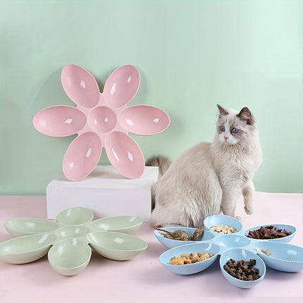 Multi Cat Feeding Bowl Petal Design Kitten Milk Bowl Puppy Dog Food Water Dish