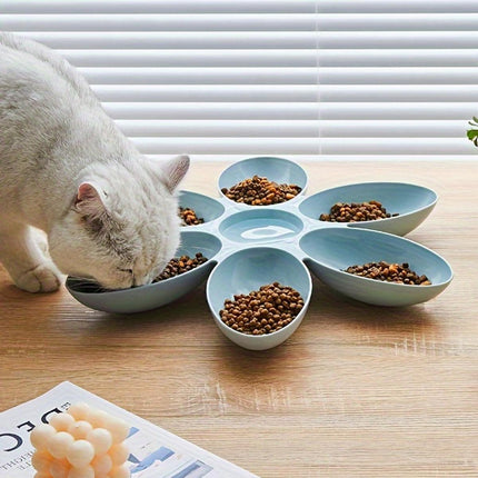 Multi Cat Feeding Bowl Petal Design Kitten Milk Bowl Puppy Dog Food Water Dish