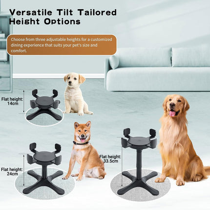 Elevated Dog Bowl Stand Raised Pet Feeder Tilted Non Slip Basin For Dogs Use