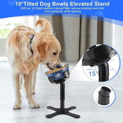 Elevated Dog Bowl Stand Raised Pet Feeder Tilted Non Slip Basin For Dogs Use