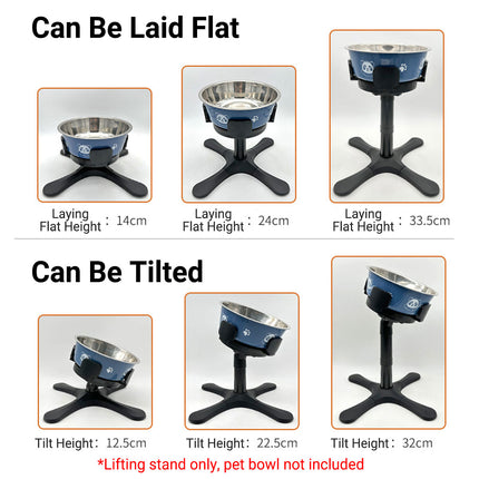 Elevated Dog Bowl Stand Raised Pet Feeder Tilted Non Slip Basin For Dogs Use