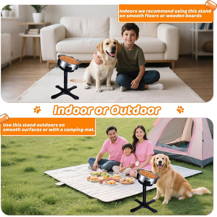 Elevated Dog Bowl Stand Raised Pet Feeder Tilted Non Slip Basin For Dogs Use