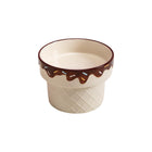 Ice Cream Design Pet Ceramic Bowl Non Slip Base for Cat Dog Food Water Feeding