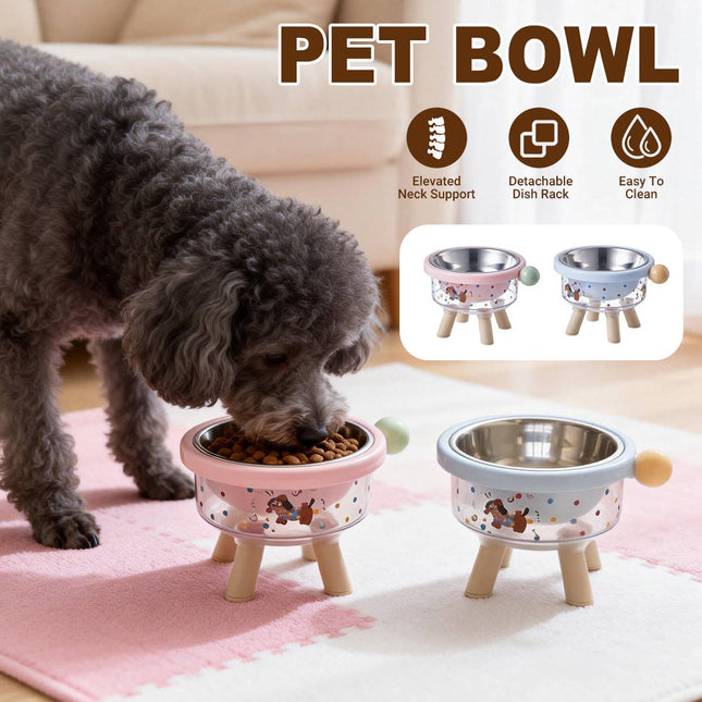 Large Capacity Anti Slip Elevated Stable Pet Bowl Dog Cat Feeding Station