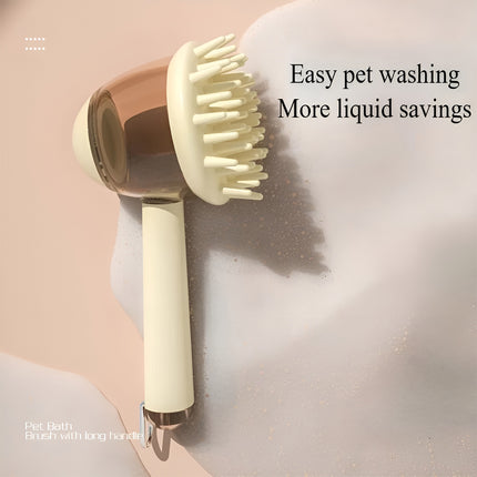 Pet Bath Brush Dog Massage Brush Press to Dispense Liquid Pet Grooming Tools