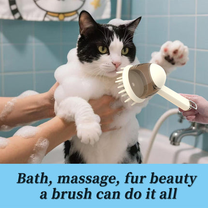 Pet Bath Brush Dog Massage Brush Press to Dispense Liquid Pet Grooming Tools
