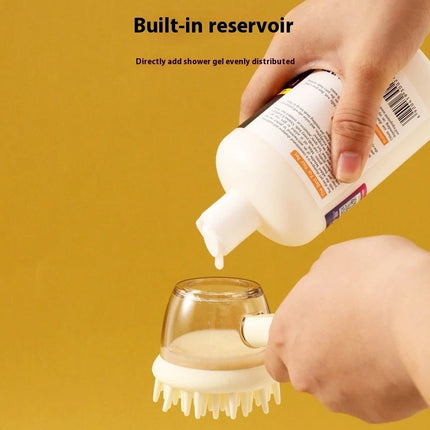 Pet Bath Brush Dog Massage Brush Press to Dispense Liquid Pet Grooming Tools