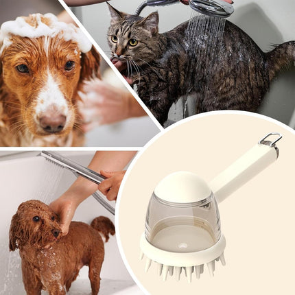Pet Bath Brush Dog Massage Brush Press to Dispense Liquid Pet Grooming Tools