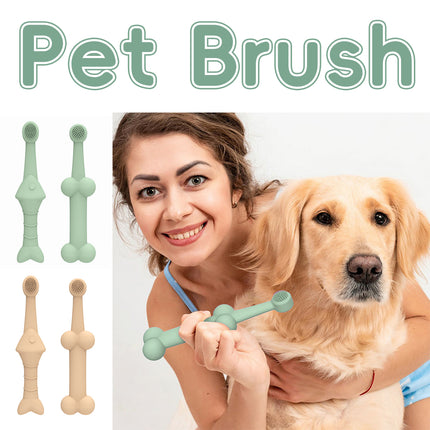 2PCS Pet Toothbrush Double for Dogs Cats Puppies Oral Hygiene Teeth Cleaning