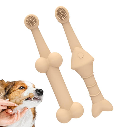 2PCS Pet Toothbrush Double for Dogs Cats Puppies Oral Hygiene Teeth Cleaning