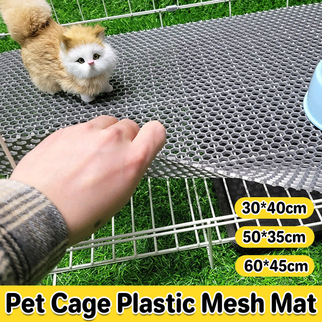 Pet Cage Mesh Mat Plastic Perforated Panel Chew Resistant Non Slip Cage Supplies