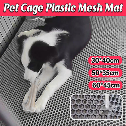 Pet Cage Mesh Mat Plastic Perforated Panel Chew Resistant Non Slip Cage Supplies
