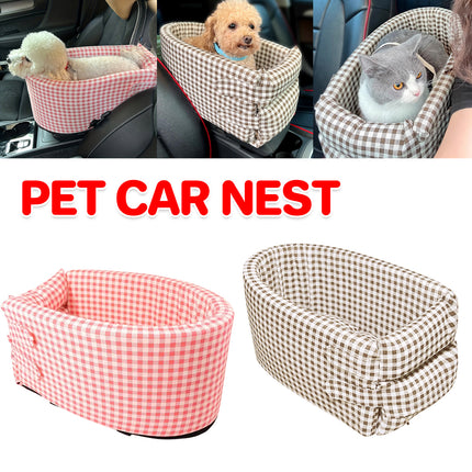 Portable Pet Console Seat for Travel Comfort Small Dog Cat Carrier Bed