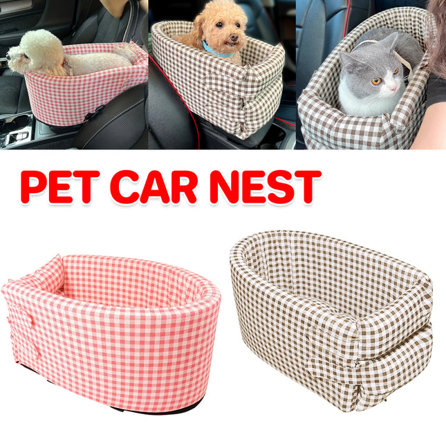 Portable Pet Console Seat for Travel Comfort Small Dog Cat Carrier Bed