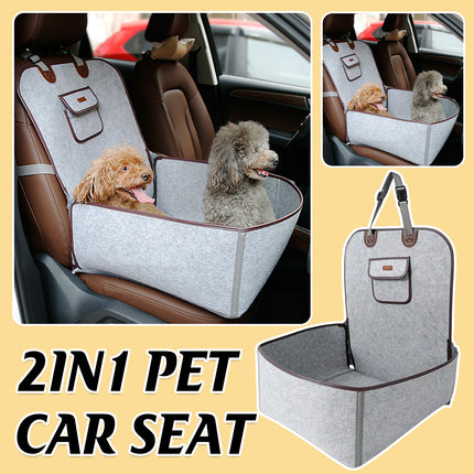 2 in 1 Pet Car Seat Waterproof Nonslip Durable for Dogs Cats Protective Seat Mat