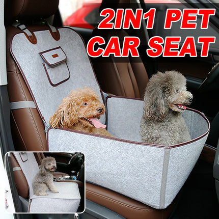 2 in 1 Pet Car Seat Waterproof Nonslip Durable for Dogs Cats Protective Seat Mat