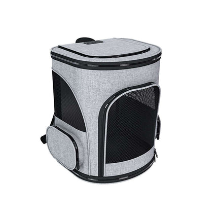 Expandable Mesh Pet Travel Backpack for Cats and Dogs