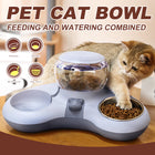 Pet Water Food Bowl With 1.4L Removable Tank Leak Proof Auto Gravity Feeder