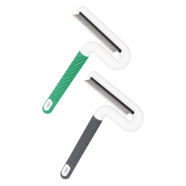 T Type Pet Grooming Rake Comb Stainless Steel for Dogs Cats Hair Length Control