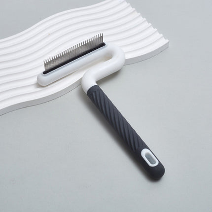 T Type Pet Grooming Rake Comb Stainless Steel for Dogs Cats Hair Length Control